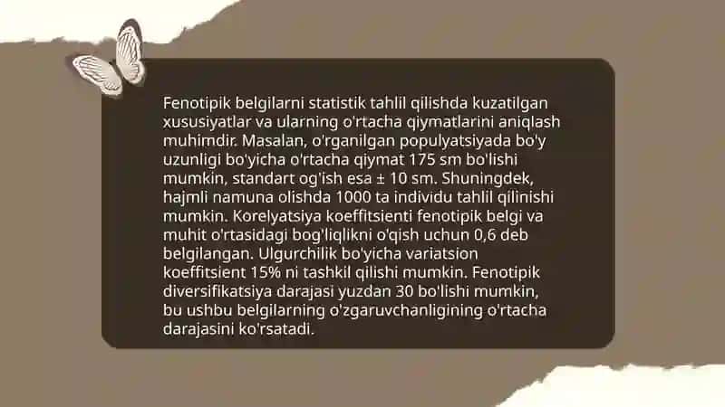 Ajralish ketishning statistik xarakteriga doir masalalar yechish (X² usuli) orqali fenotipik radikallarni aniqlash 4