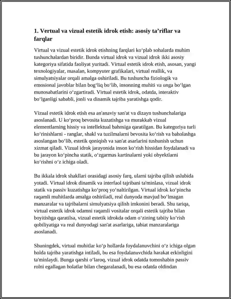OLAMNI VERTUAL VA VIZUAL ESTETIK IDROK ETISHNING FARQALARI 4