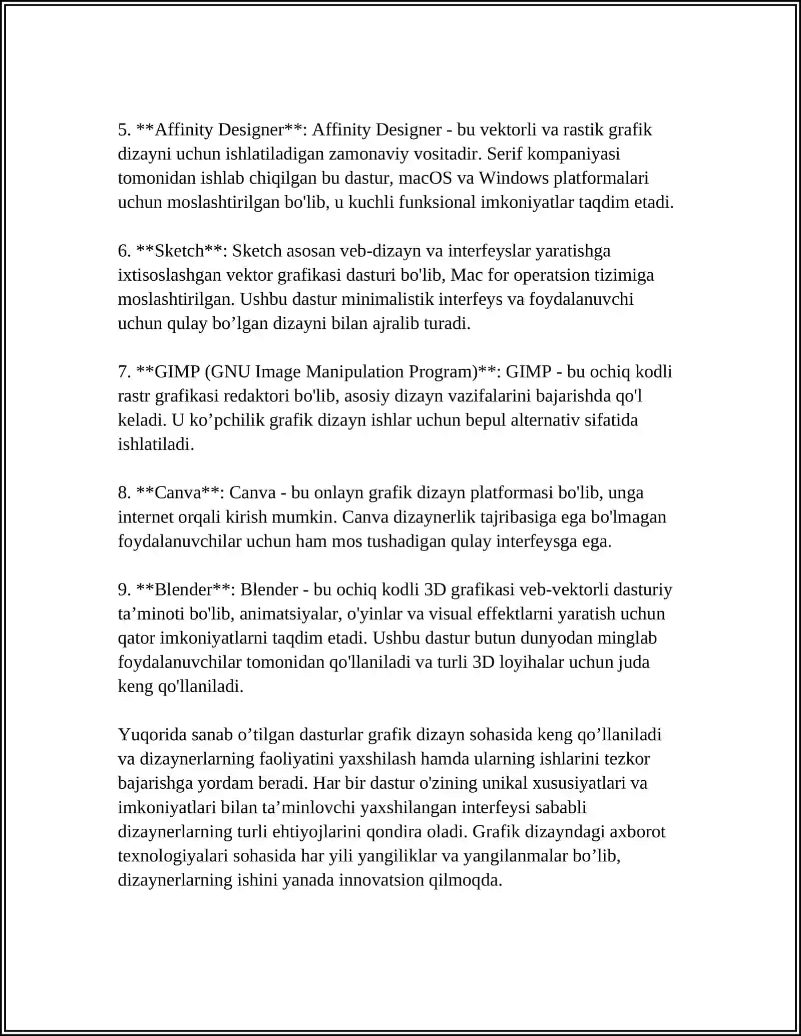 MULTIMEDIYA VA DIZAYN SOXASIDA AMALIY DASTURIY PAKETLAR VA ULARNI QO‘LLANILISHI 4