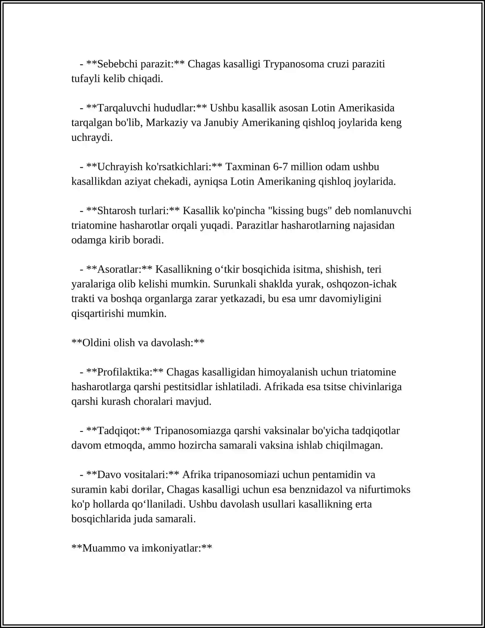 TRIPANOSOMALAR AVLODI 4
