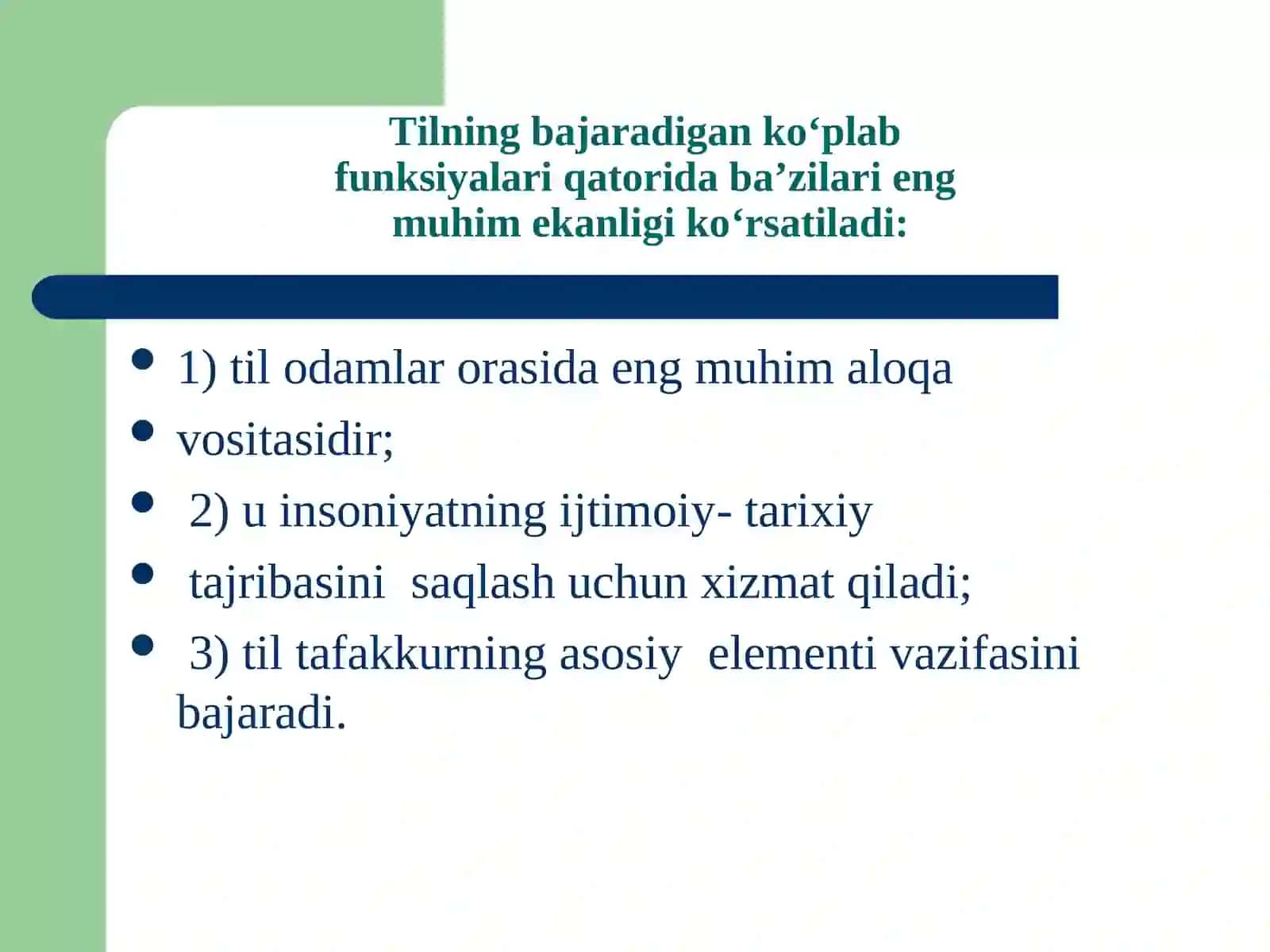 Til tаrаqqiyotining jаmiyat tаrаqqiyoti bilаn munоsаbаti. Tilva tafakkur munosabati 4