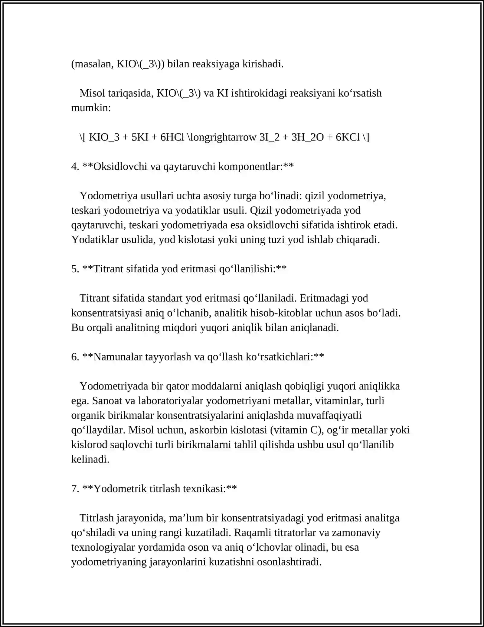 YODOMETRIYA USULIDA MODDALARNI ANIGʻLASH 4