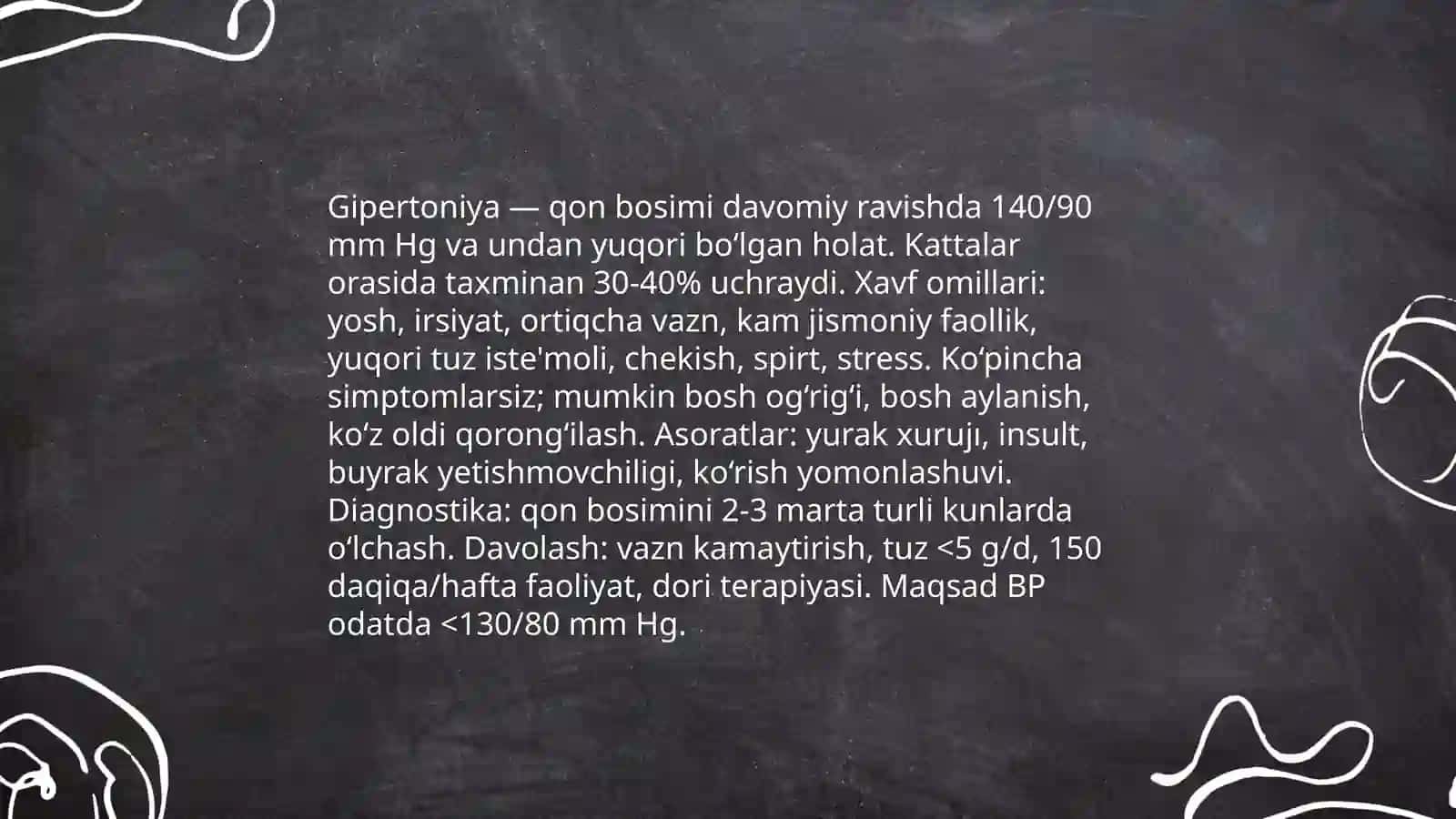 Yurak-qon tomir kasalliklari (YQTK) 4