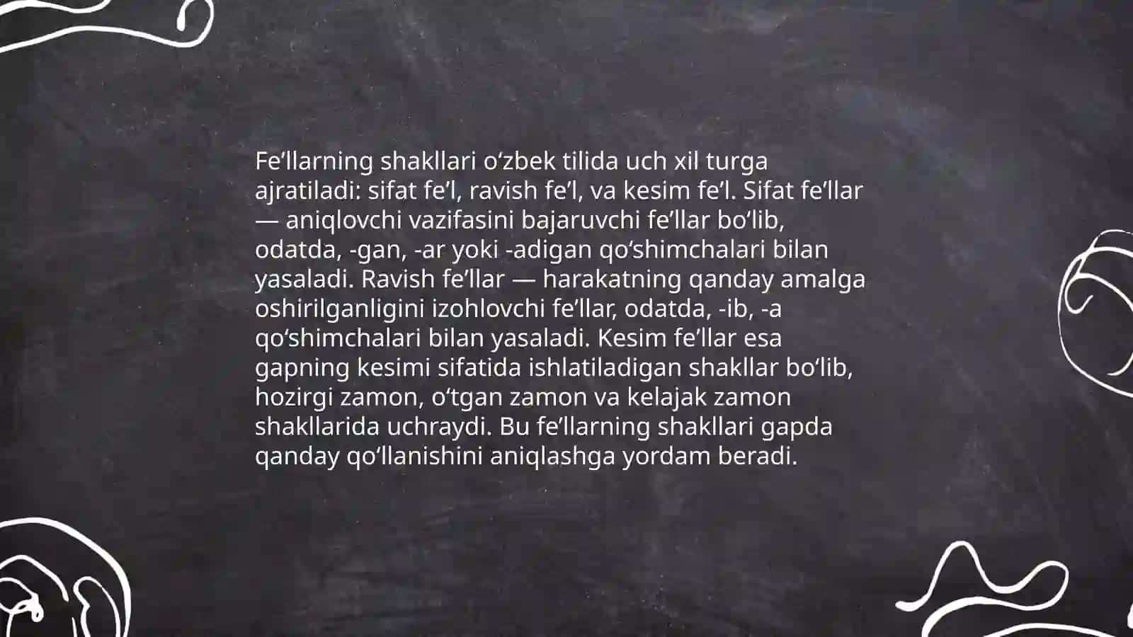 Arab tilida feʼl soʻz turkumi haqida umumiy maʼlumot 4