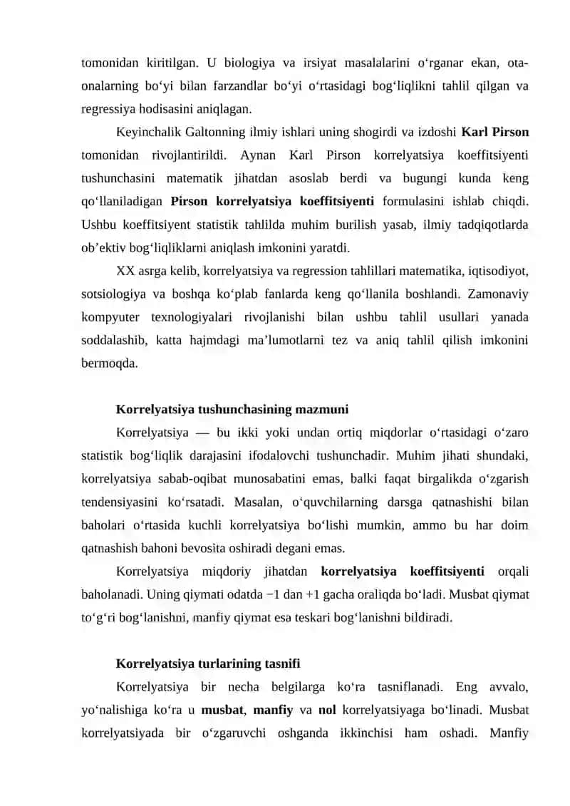 Korrelyatsion–regression tahlil elementlari 4