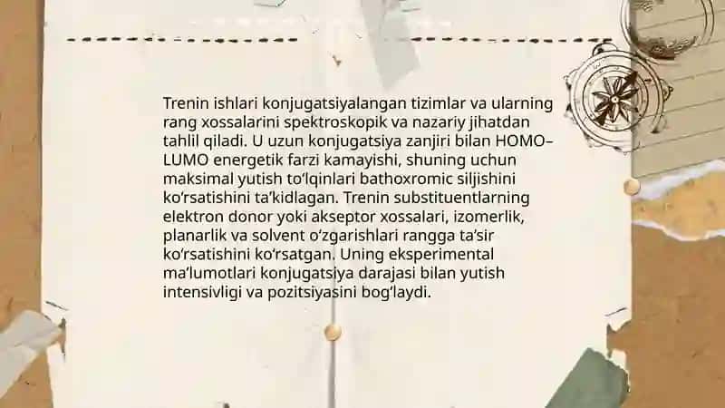 Moddalarning turli ranglarga ega bolish sabablari. Akademik Trenin ishlari. 4
