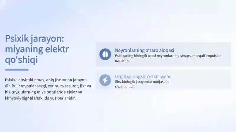 Psixik jarayonlar va miyaning o‘zaro aloqadorligi 4