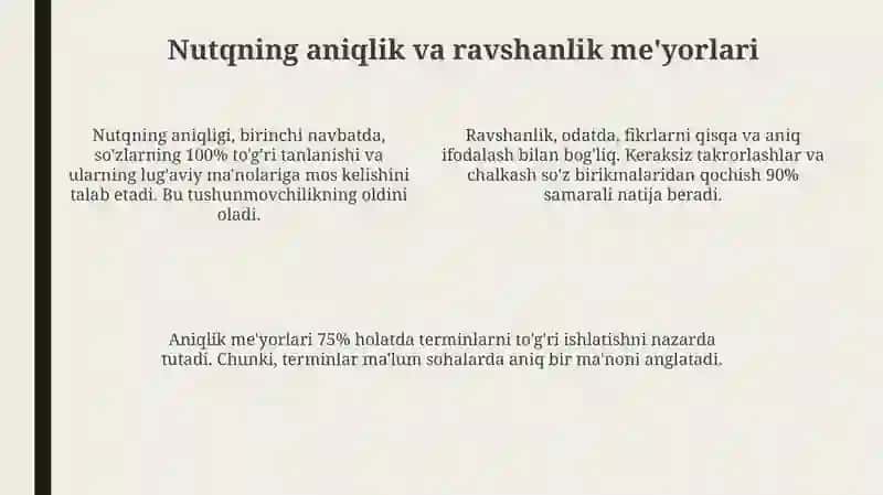 Nutqning to'g'rilik me'yorlari 4
