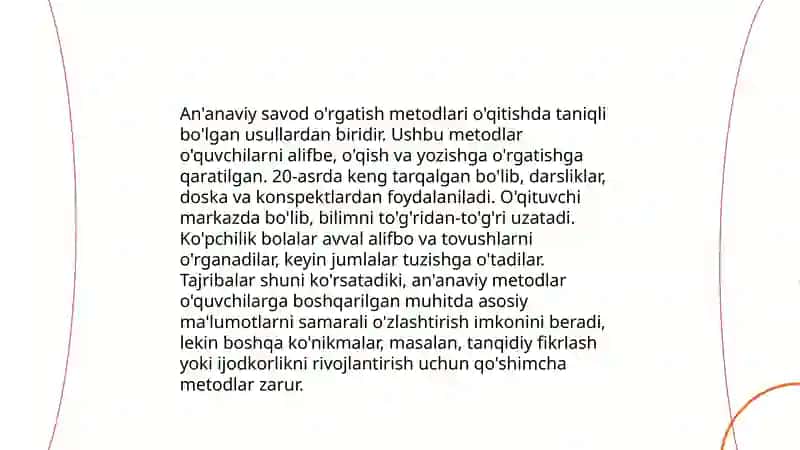 Savod o'rgatish metodlariga qiyosiy-tanqidiy tahlil 4