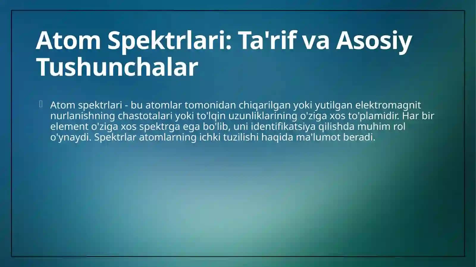 Atomning chiziqli spektrlari 4