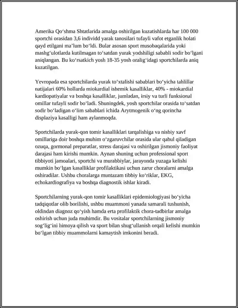 SPORTCHILARNING YURAK-QON TOMIR KASALLIKLARI 4