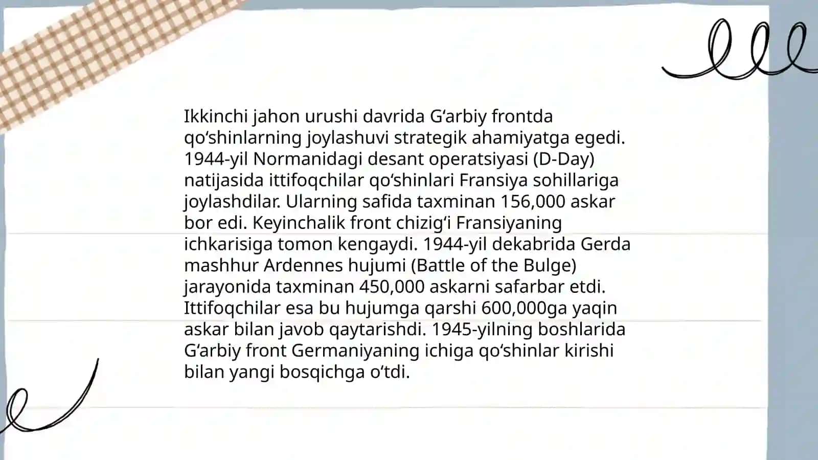 G‘arbiy frontda Joylashgan Harbiy Strategiyalar 4