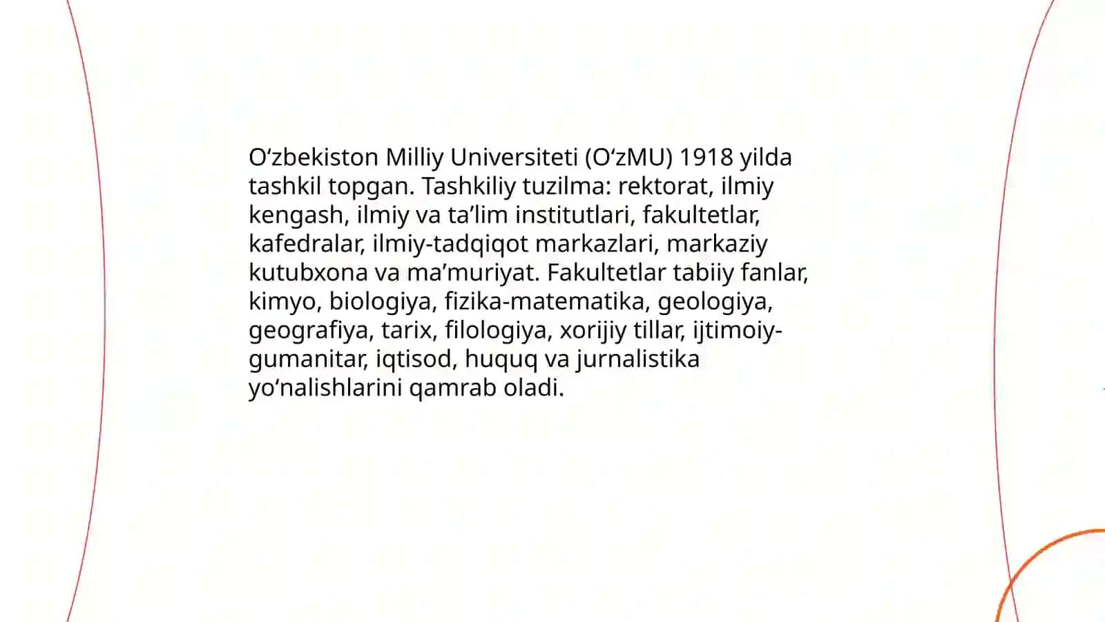 Oʻzbekistonda taʼlim Oʻzbekiston Milliy Universiteti 4