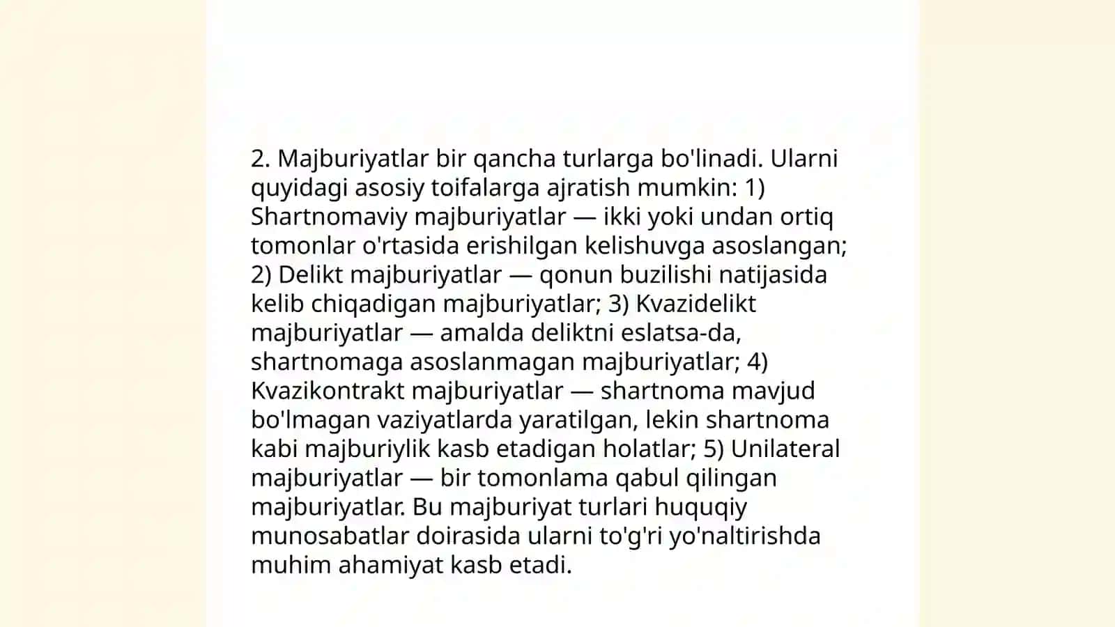 Majburiyat huquqi tushunchasi 4