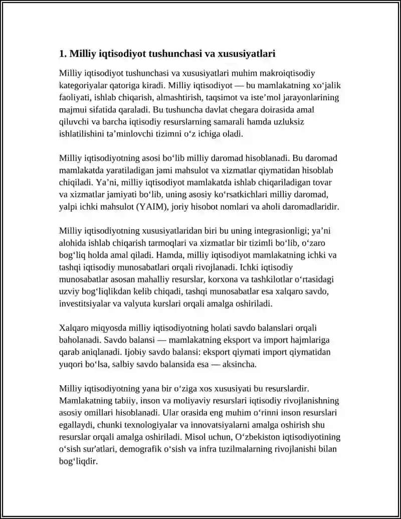 MILLIY IQTISODIYOT VA UNING MAKROIQTISODIY KO'RSATKICHLARI 4