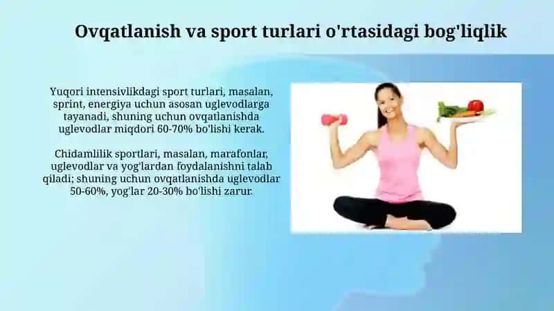 Jismoniy tarbiya va sport mashg'ulotlari davrida ovqatlanish gigienasi 4