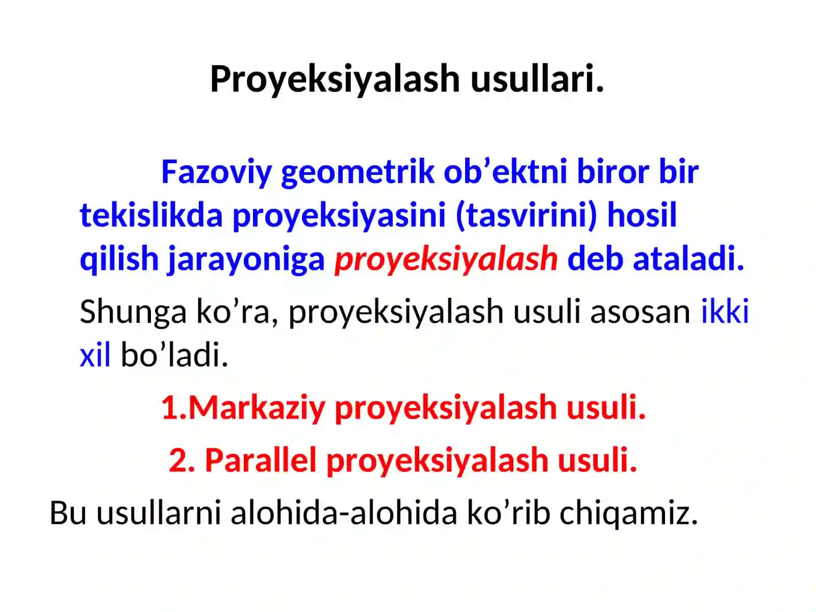 Chizma geometriya fani va uning vazifalari 4