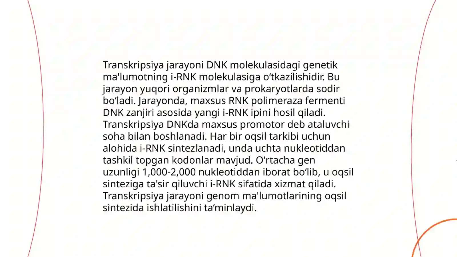 Oqsil biosintezi jarayoni 4