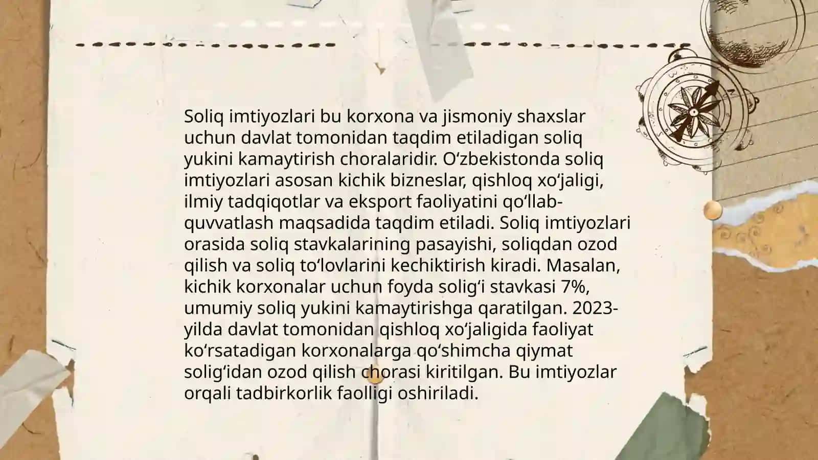 Soliqlar, ijara va investitsiyalar hisobi 4