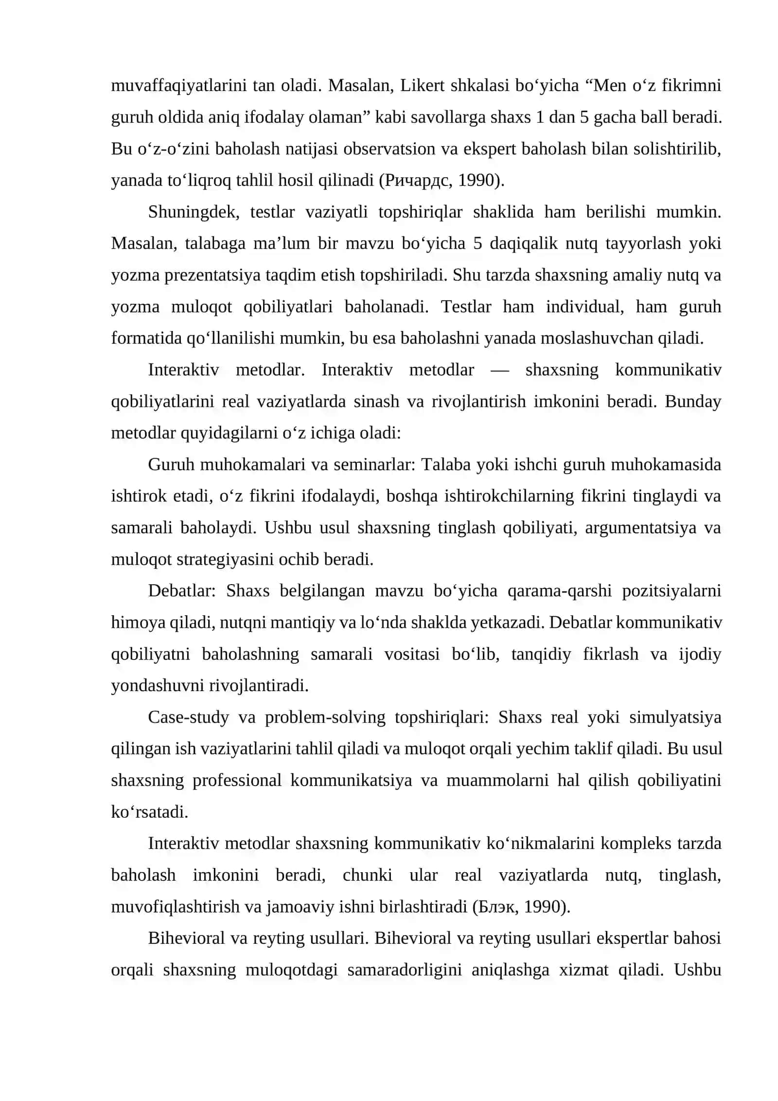 Kommunikativ qobiliyatlarni baholash usullari 4