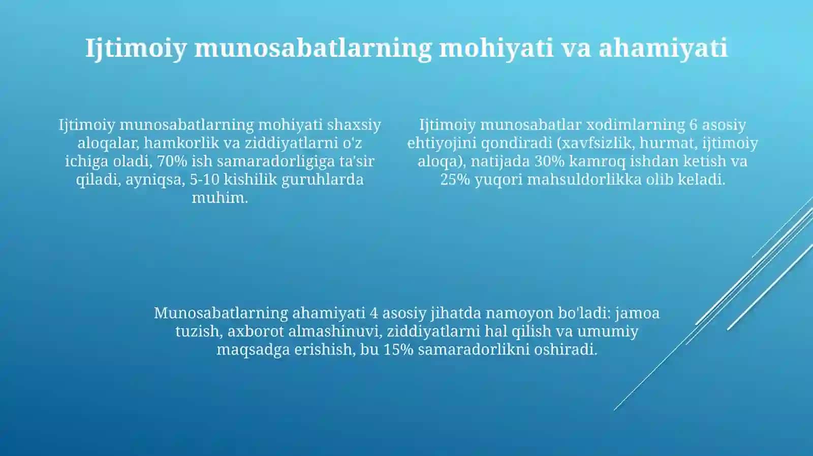 Tashkilotlarda ijtimoiy munosabatlar va liderlik boshqaruv samaradorligi 4