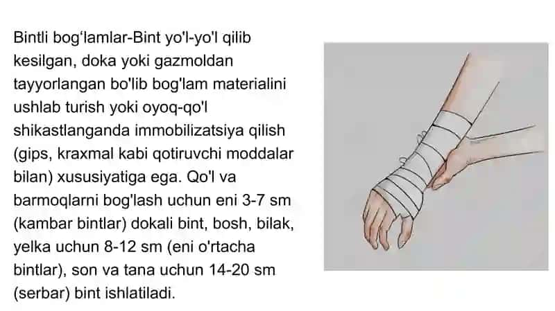 Xirurgiya va reanimatsiyada bintlarni qoʻllash 4