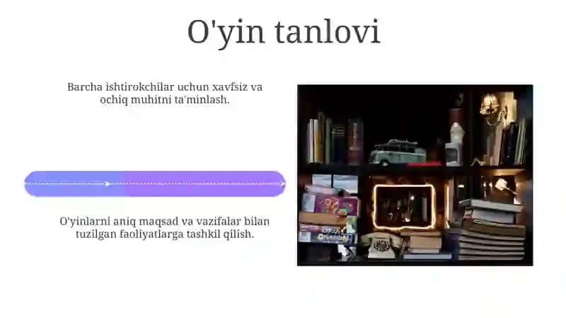 DMTT markazdagi faoliyatlar orqali oʻyinlar tashkil qilish 4