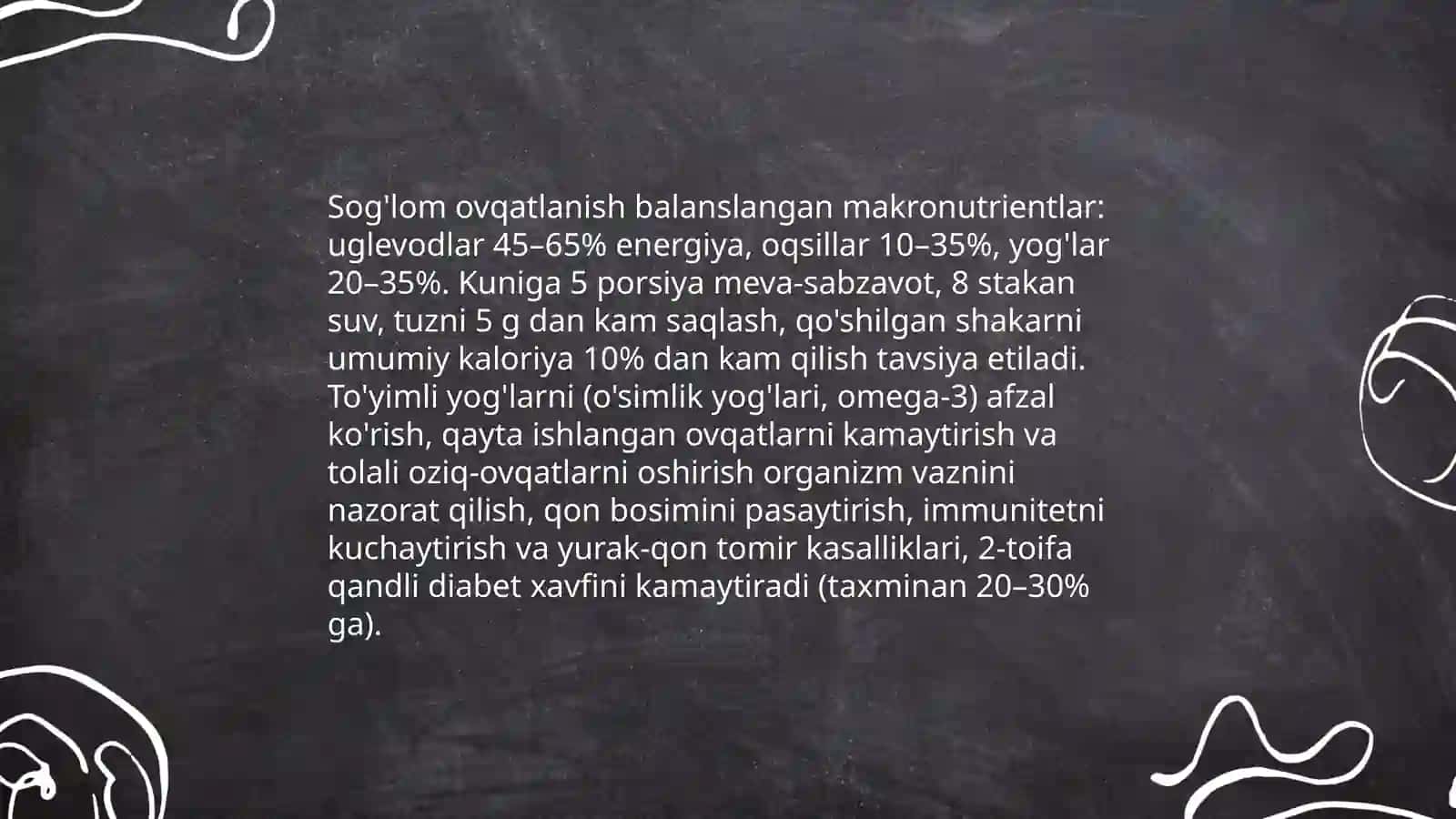 Soĝlom turmush tarzi va uning salomatlikni shakilasntirishdagi ahamiyati (Sog'lom turmush tarzi) 4