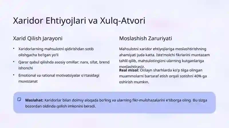 Mahsulotlarni Sotish Strategiyasini Takomillashtirish 4