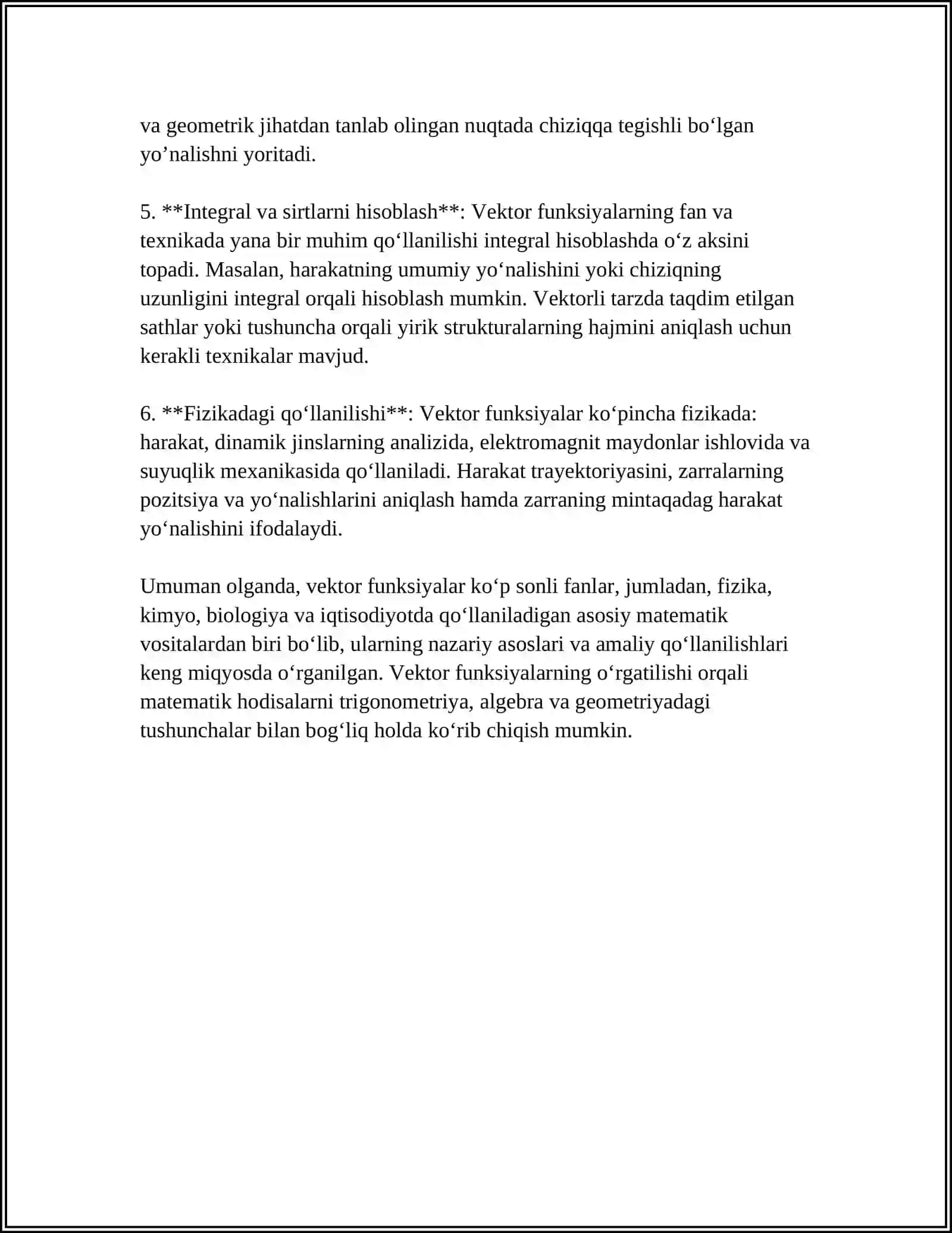VEKTOR FUNKSIYALAR VA ULAR USTIDA AMMALLAR 4