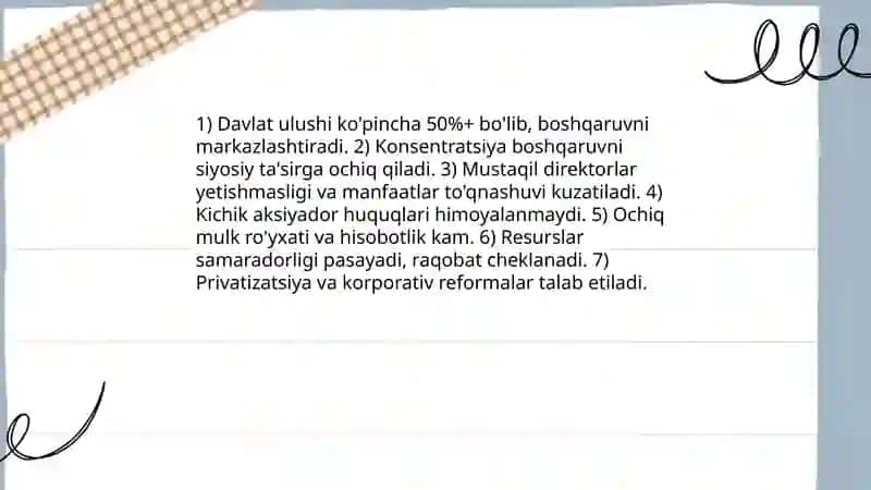 Sanoatda korporativ boshqaruv tizimini keng joriy qilish muammolari 4