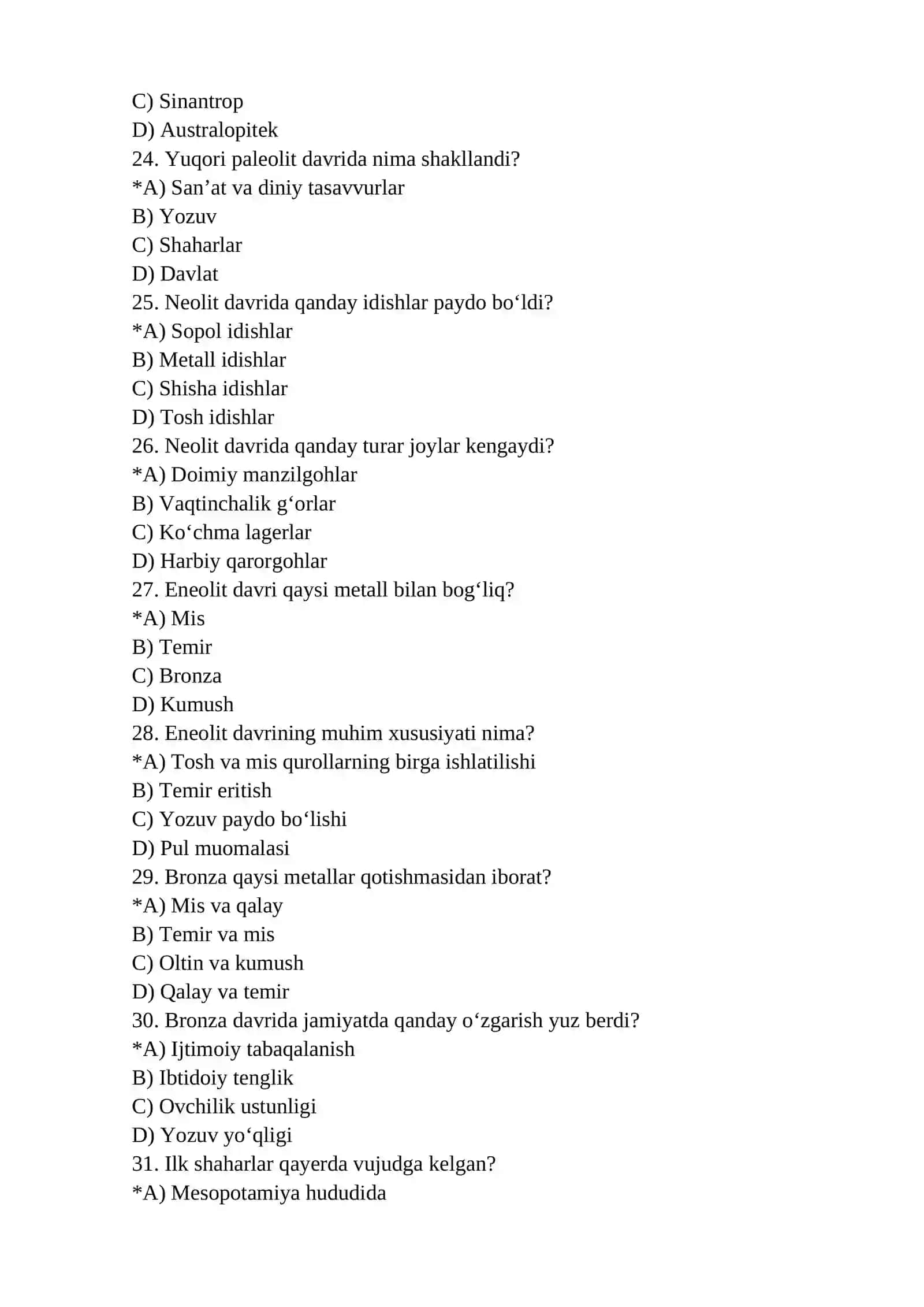 Arxeologiya fanining asosiy tadqiqot obyekti nima? 4
