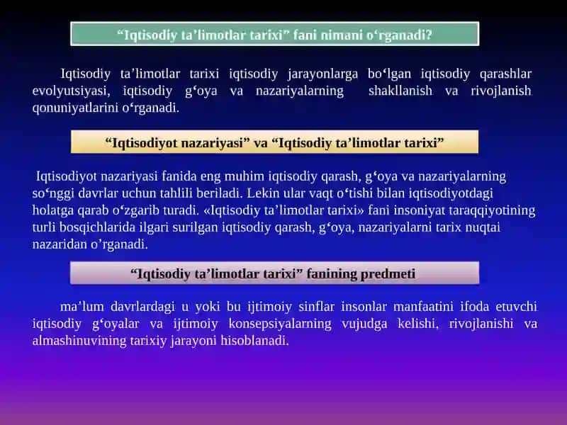 IQTISODIY TA’LIMOTLAR TARIXI 4