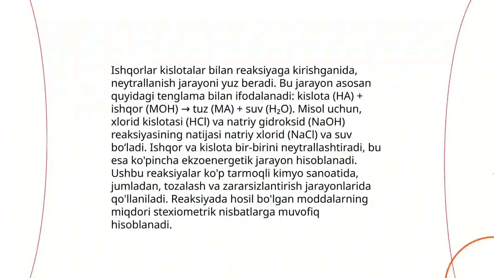 Ishqorlarning kimyoviy xossalari 4