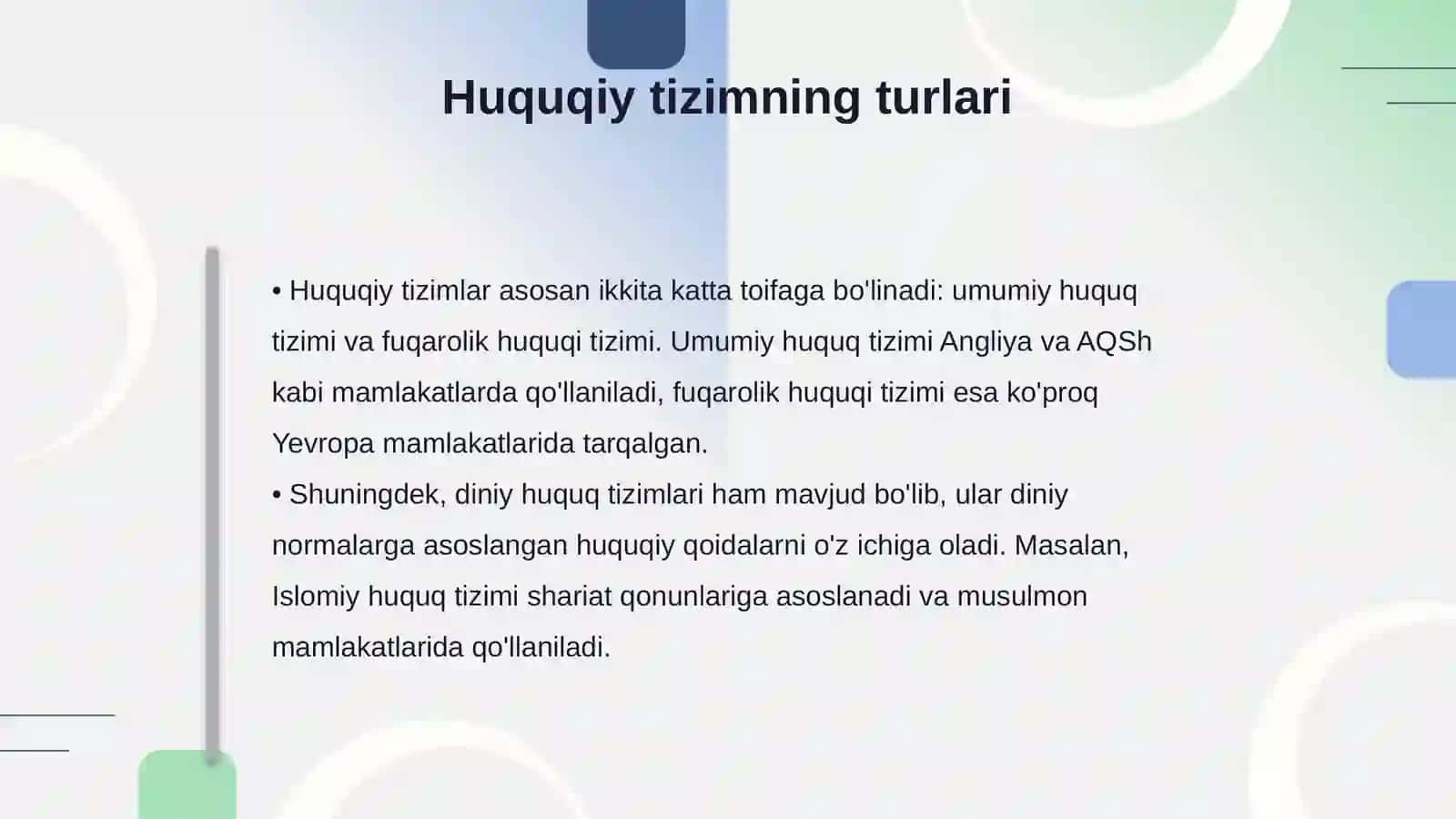 Huquqiy tizim tushunchasi va turlari 4