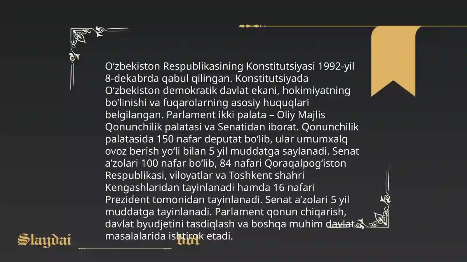 O'zbek parlamentarizmi tarixi 4