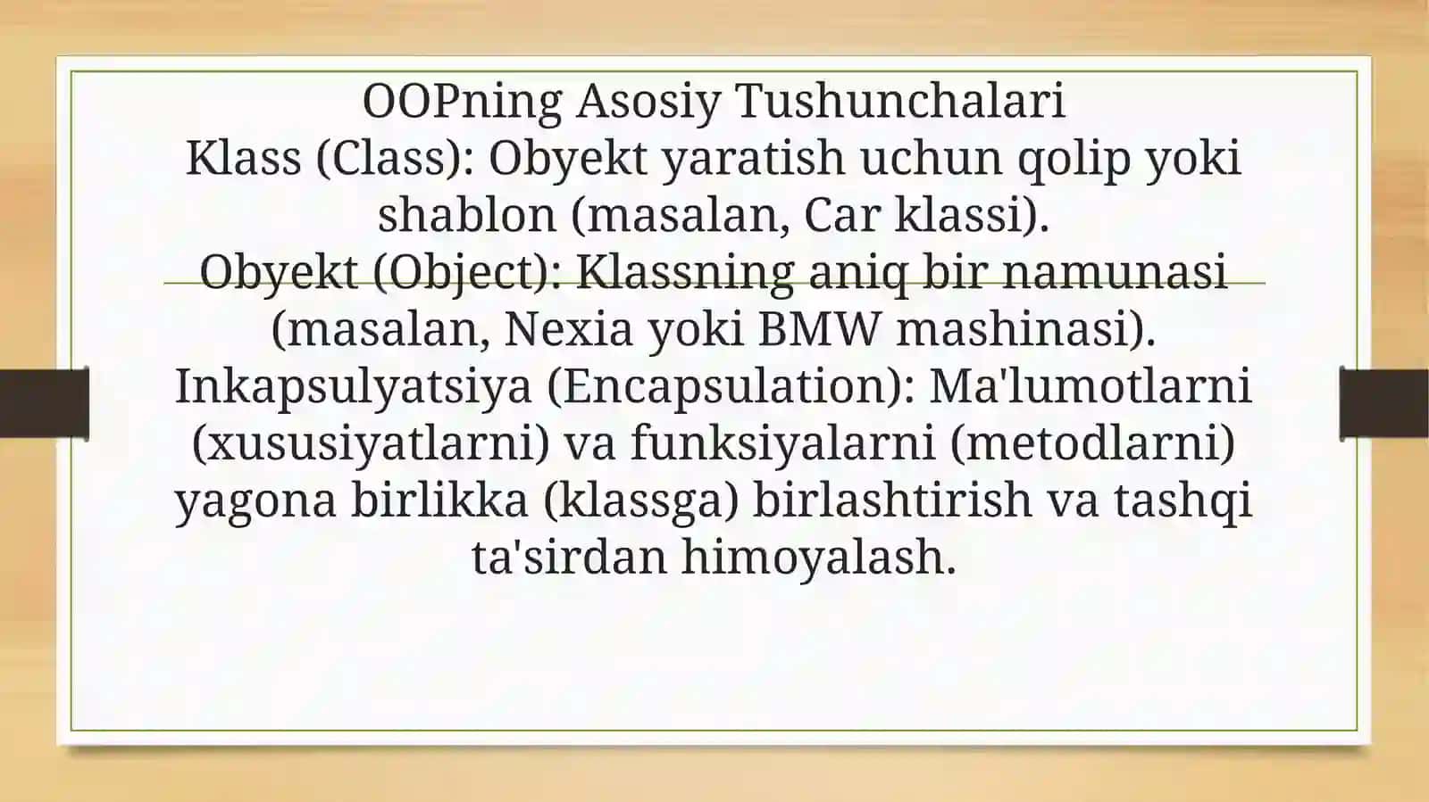 Pythonda obyektga yo'naltirilgan dasturlash 4