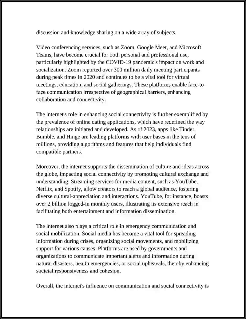 INTERNET IN OUR LIFE. THE ROLE OF IT 4