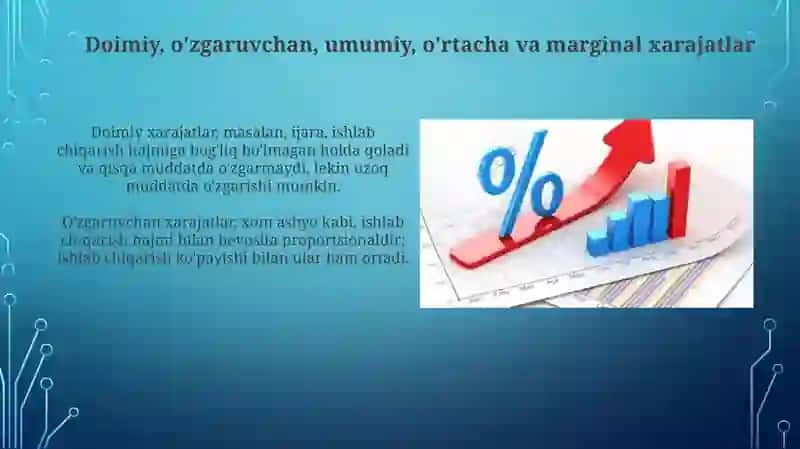 Ishlab chiqarish xarajatlari va foyda 4