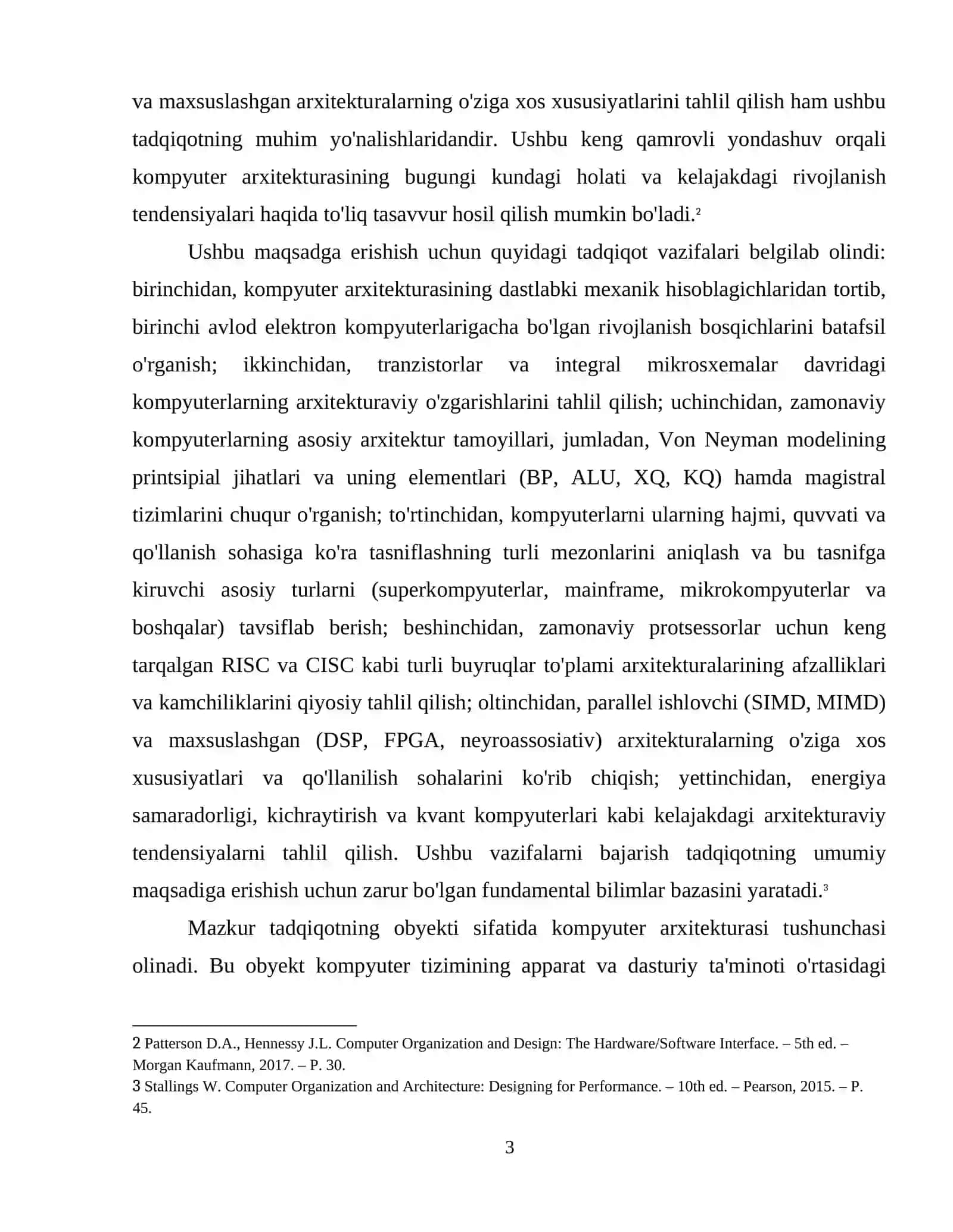Kompyuter arxitekturasining rivojlanish bosqichlari, zamonaviy kompyuterlarning arxitektura tamoillari  va klassifikatsiyasi. 4