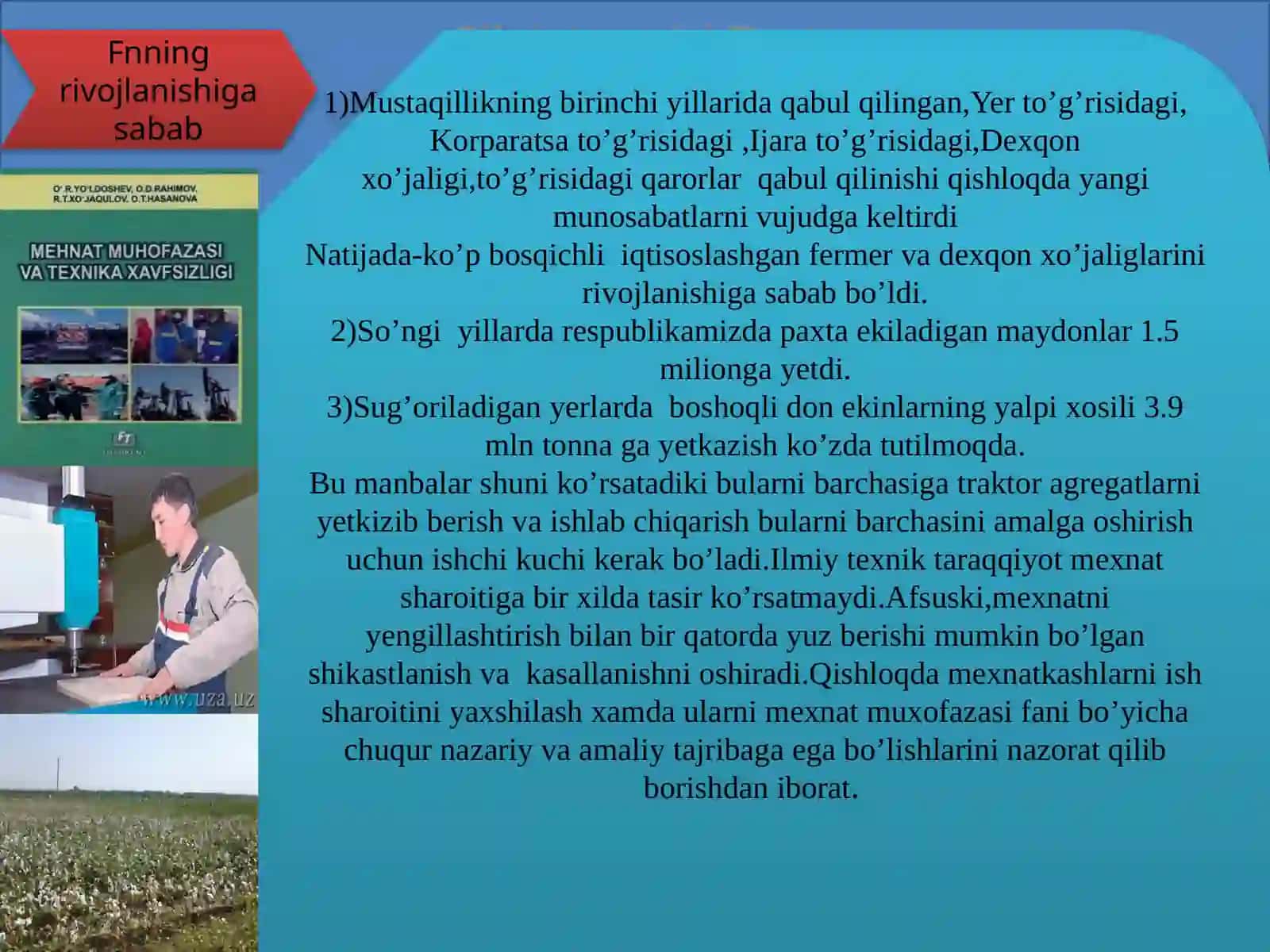 Mexnat muxofazasining nazariy asoslari 4
