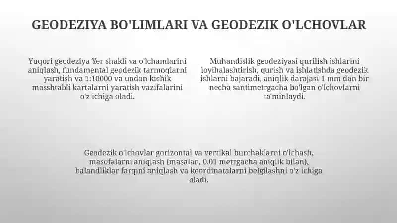 Geyodezoyaning vazifalari va ahamiyati 4