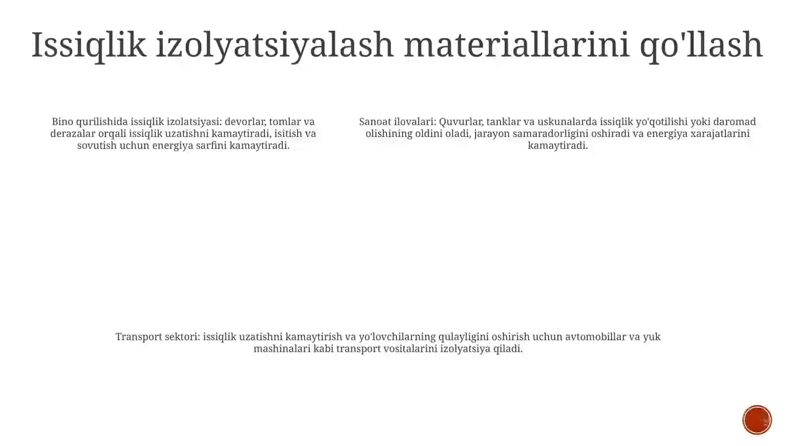 Issiqlik Izoliatsiya Materillari Qullanish Soxasi 4
