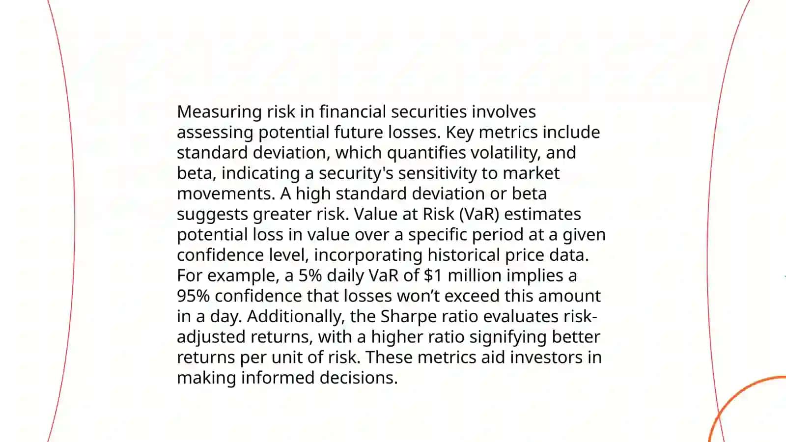 Risk and return of a single financial security 4