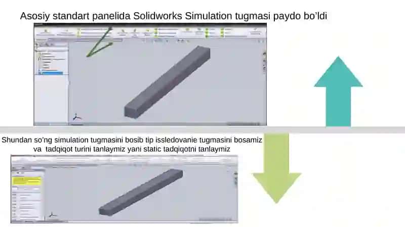 Texnologik mashinalarning ayrim qismlariga tahsir etuvchi tashqi kuchlarni  hisoblash yo’llari. SolidWorks da detallarini mustaxkamlikka  xisoblash va loyihalash 4