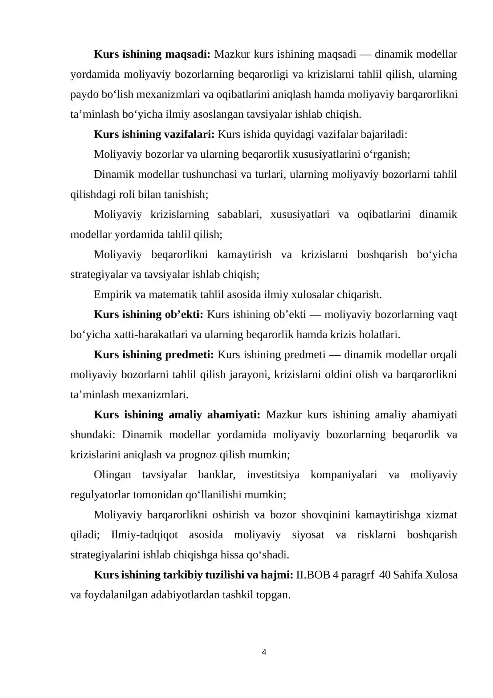 DINAMIK MODELLARIDA MOLIYAVIY BOZORLARNING BEQARORLIGI VA KRIZISLAR 4
