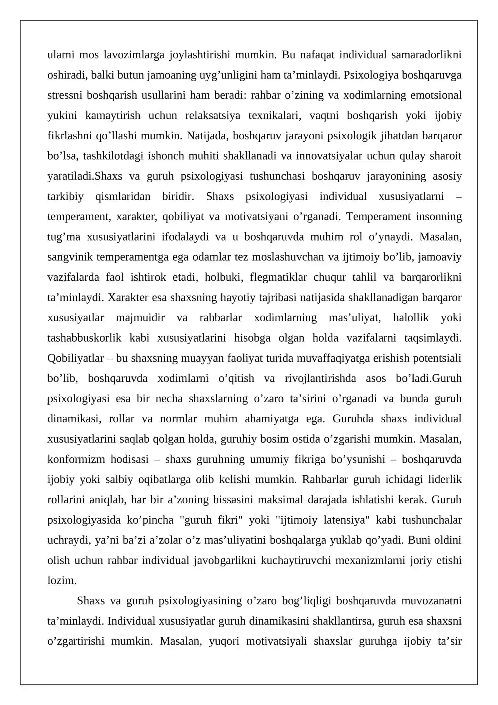 Boshqaruv jarayonini tashkil etishning psixologik omillari 4