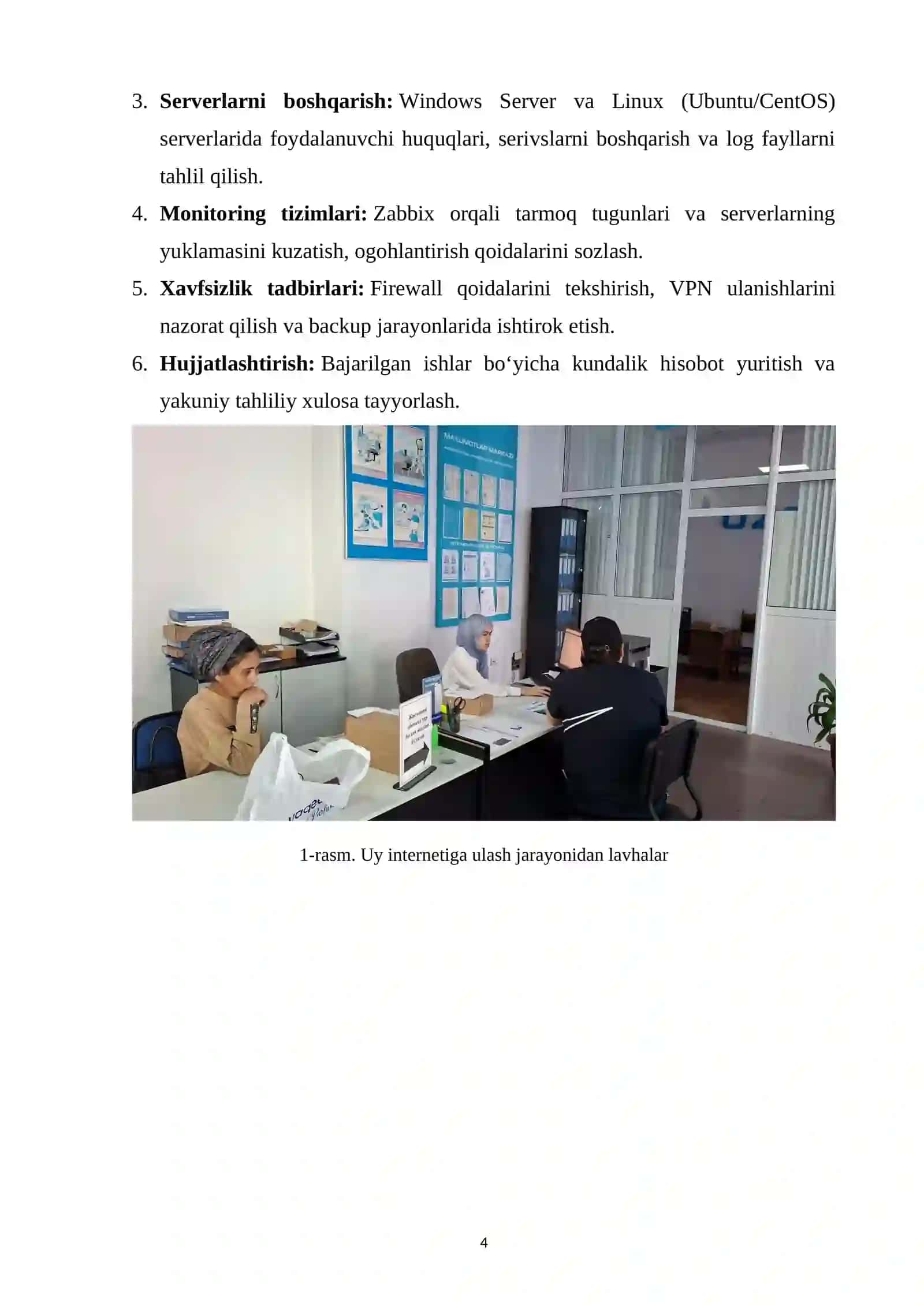 “O‘zbektelecom” AK Amaliyot hisoboti 4