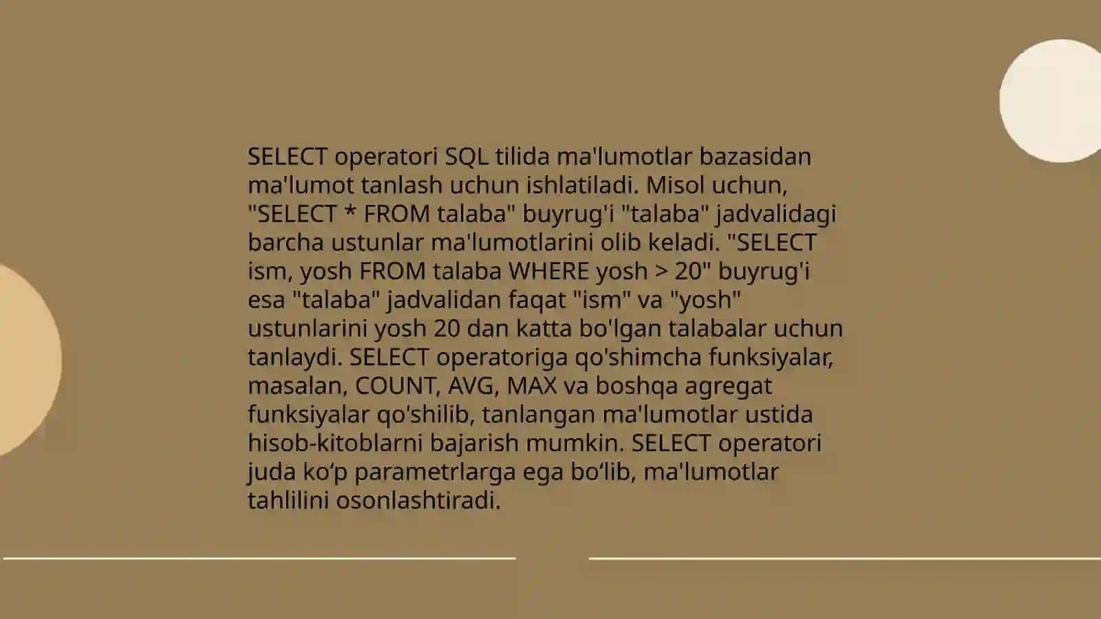 SQL funksiyalar 4