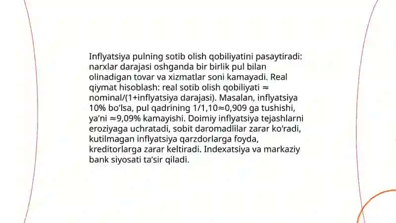 Pulning sotib olish qobilyati 4
